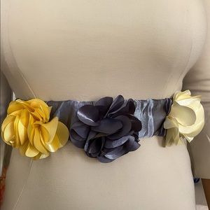 Satin Floral Belt, Anthropologie